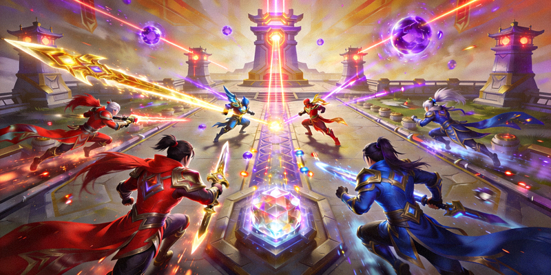 王者荣耀KPL职业联赛比赛对战画面